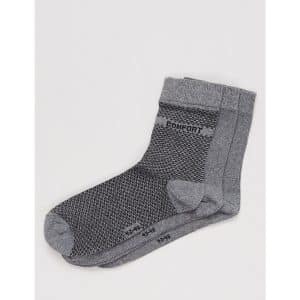 3er Pack Socken: uni & Muster