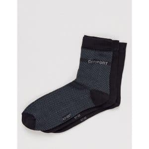 3er Pack Socken: uni & Muster