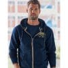 Sweat-Cardigan mit Ripp-Struktur