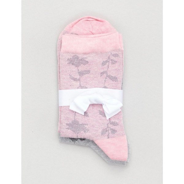 2er Pack Socken mit Blumenranken