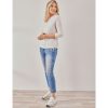 Ankle Jeans mit seitlichem Einsatz