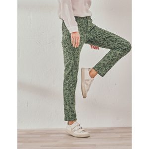 Cordhose mit Alloverprint