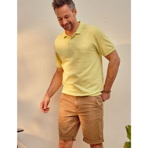 Chino-Shorts mit Leinen