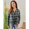Karo-Bluse aus LENZING™ECOVERO™