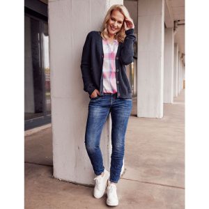 Slim Jeans mit Naht-Details