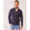 Sweat-Cardigan im Material-Mix
