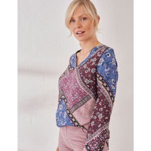 Bluse mit ausdrucksstarkem Print