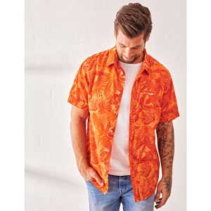 Hemd: Tropic Print + Wascheffekt