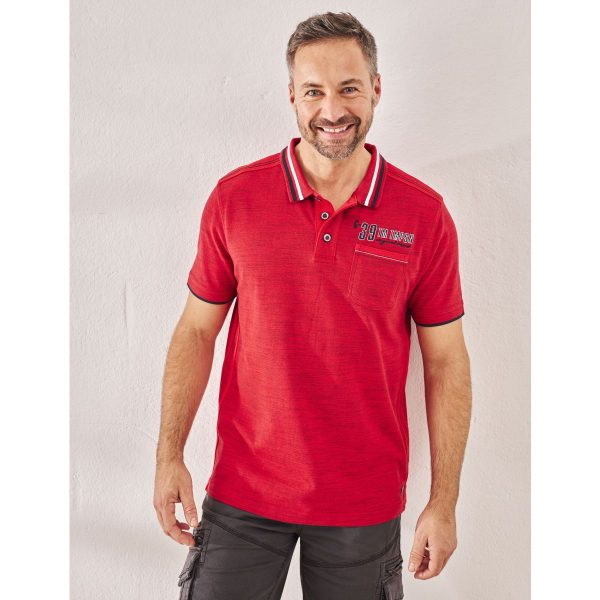 Sportives Poloshirt in Slub-Optik