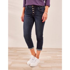 7/8-Jeans: medium waist & Knopf