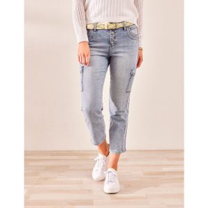 7/8 Jeans mit Seitentaschen