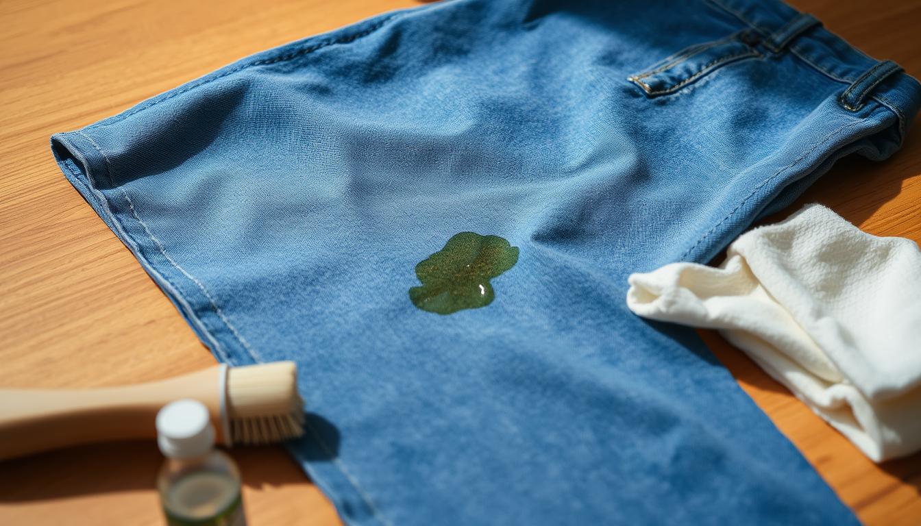 So entfernst du Flecken aus Jeans