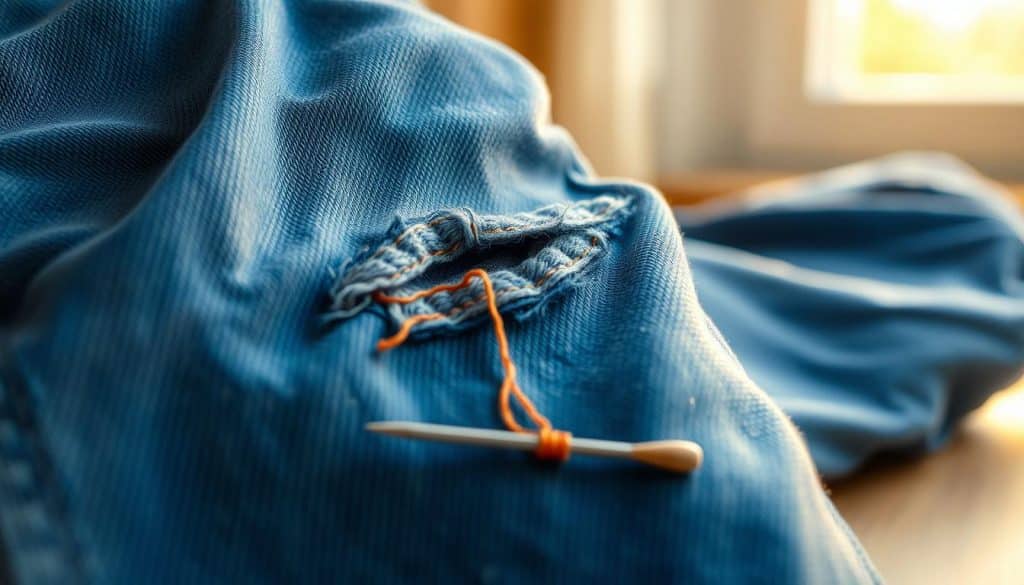 So reparierst du ein Loch in der Jeans